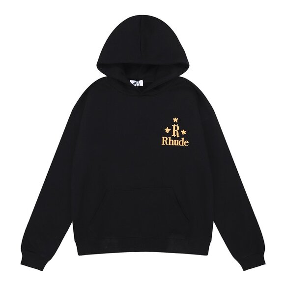 Rhude Eagle Star Series Black Hooded Sweatshirt